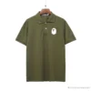 Hypeyourbeast BAPE Classic Ape Head Print Versatile Polo Shirt 'ARMY GREEN'