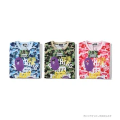 Hypeyourbeast BAPE Ape Head Star Camouflage Shading Tee Shirt 'GREEN'