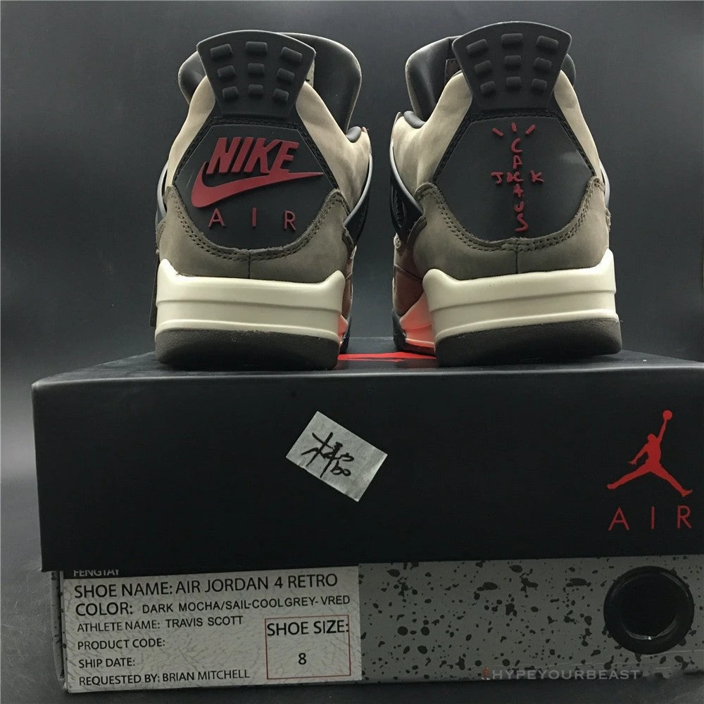 Hypeyourbeast Travis Scott X Air Jordan 4 Dark Mocha 9 Hypeyourbeast Travis Scott X Air Jordan 4 Dark Mocha