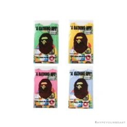 Hypeyourbeast Clothes BAPE Baby Milo Color Square Ape Head Tee Shirt 'PINK'