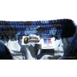 Hypeyourbeast Clothes BAPE X RUSSELL ATHLETIC Drawstring Camouflage Pants 'BLUE'