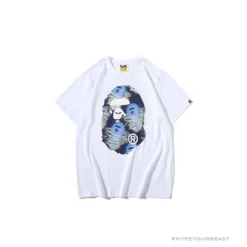 Hypeyourbeast BAPE Blue Ape Head Green Storm Tee Shirt 'WHITE' Clothes