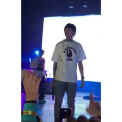 Hypeyourbeast BAPE Classic Basic Ape Man Head English LOGO Tee Shirt 'WHITE'