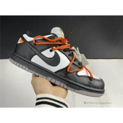 Hypeyourbeast Off White X Nike Dunk Low Black Orange Lace
