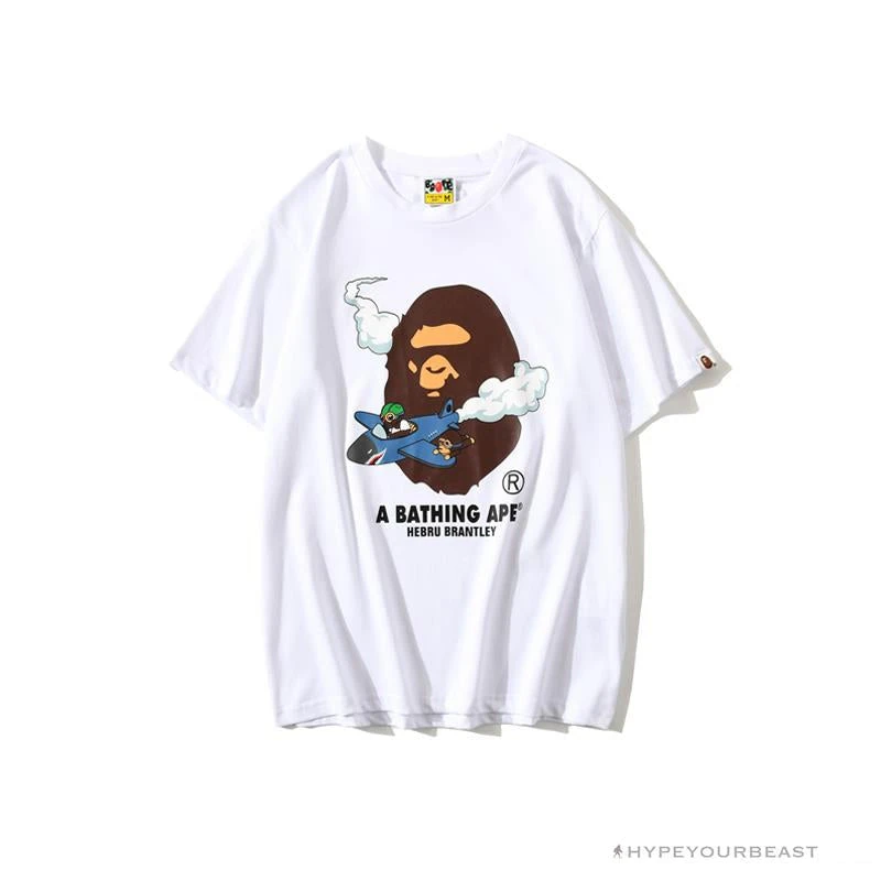 Hypeyourbeast BAPE Co-Branded Fly Boy Tee Shirt 'WHITE' Clothes 1 Hypeyourbeast BAPE Co-Branded Fly Boy Tee Shirt 'WHITE' Clothes
