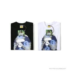Hypeyourbeast BAPE Blue Ape Head Green Storm Tee Shirt 'WHITE' Clothes 10 Hypeyourbeast BAPE Blue Ape Head Green Storm Tee Shirt 'WHITE' Clothes