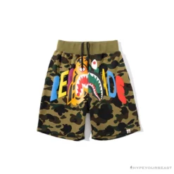 Hypeyourbeast Clothes BAPE X READYMADE Tiger Head Foam Camouflage Shorts 'GREEN'