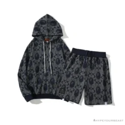 Hypeyourbeast BAPE X COACH Co-Branded Dark-Blue Hoodie Clothes