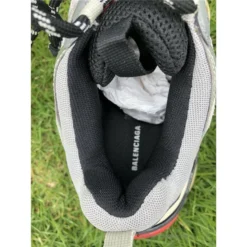 Hypeyourbeast Balenciaga BCG Triple S Sneakers Silver Grey Red