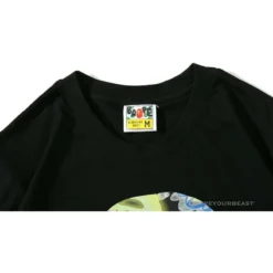 Hypeyourbeast Clothes BAPE Green Ape Head Blue Storm Tee Shirt 'BLACK'