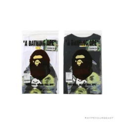 Hypeyourbeast BAPE Green Ape Head Blue Storm Tee Shirt 'WHITE' Clothes