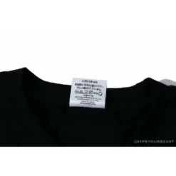 Hypeyourbeast Clothes BAPE Ape Head Blue X Yellow Contrast Letter Tee Shirt