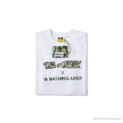 Hypeyourbeast BAPE Little Ape Head Tom And Jerry Chase Tee Shirt 'WHITE' Clothes