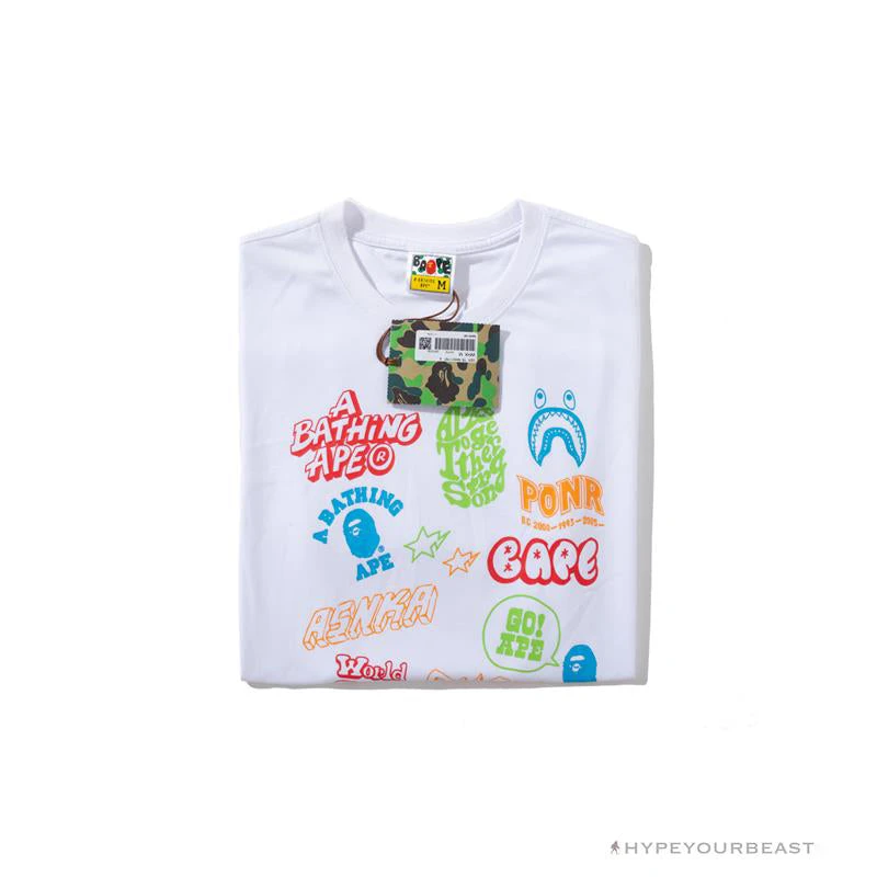 Hypeyourbeast BAPE Street Graffiti Tee Shirt 'WHITE' 3 Hypeyourbeast BAPE Street Graffiti Tee Shirt 'WHITE'