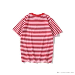 Hypeyourbeast BAPE Baby Milo Rock Bass Player Striped Tee Shirt 'RED' Clothes