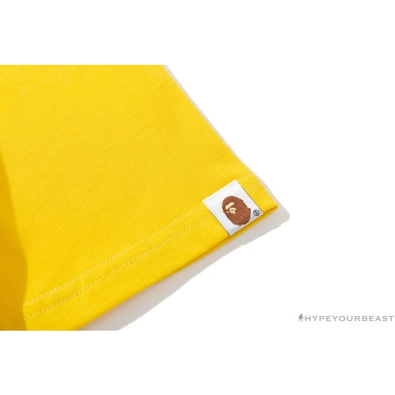 Hypeyourbeast BAPE KIDS Small Net Pocket Ape Man Head Tee Shirt 'YELLOW' Clothes 6 Hypeyourbeast BAPE KIDS Small Net Pocket Ape Man Head Tee Shirt 'YELLOW' Clothes