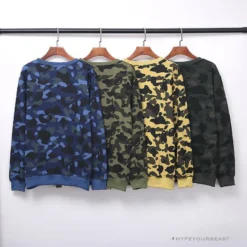 Hypeyourbeast BAPE Classic Ape Head Embroidered Camouflage Long Sleeve Shirt 'YELLOW' 15 Hypeyourbeast BAPE Classic Ape Head Embroidered Camouflage Long Sleeve Shirt 'YELLOW'