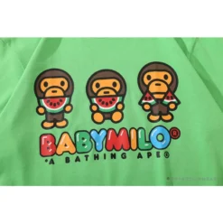 Hypeyourbeast Clothes BAPE Baby Milo Watermelon Little Monkey Tee Shirt 'GREEN' 24 Hypeyourbeast Clothes BAPE Baby Milo Watermelon Little Monkey Tee Shirt 'GREEN'