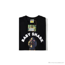 Hypeyourbeast Clothes BAPE Baby Shark Blue Shark Tee Shirt 'BLACK'