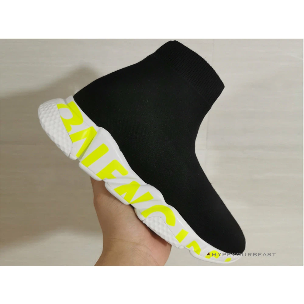 HypeYourBeast BCG Sock Sneakers Black White Yellow 1 HypeYourBeast BCG Sock Sneakers Black White Yellow