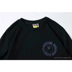 Hypeyourbeast Clothes BAPE APES TOGETHER English Alphabet Ape Head Long Sleeve Shirt 'BLACK'