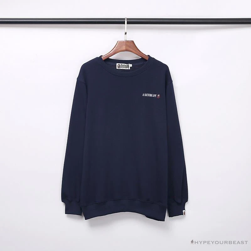 Hypeyourbeast BAPE Behind The Great Ape-Man Head Long Sleeve Shirt 'DARK BLUE' 1 Hypeyourbeast BAPE Behind The Great Ape-Man Head Long Sleeve Shirt 'DARK BLUE'