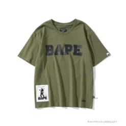 Hypeyourbeast BAPE Military Style Desert Camouflage Tee Shirt 'GREEN' Clothes