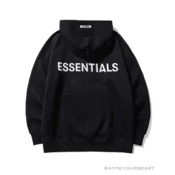 HypeYourBeast FOG Hoodie Reflective ‘ESSENTIALS’ Black Hoodies & Jackets