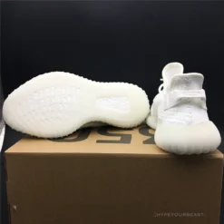Hypeyourbeast Adidas Yeezy Boost 350 V2 White / White Translucent Stripe