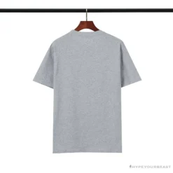 Hypeyourbeast BAPE Classic Embroidered Logo Ape Head Tee Shirt 'GREY'