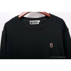 Hypeyourbeast Clothes BAPE Classic Ape Head Embroidered Long Sleeve Shirt 'BLACK' 9 Hypeyourbeast Clothes BAPE Classic Ape Head Embroidered Long Sleeve Shirt 'BLACK'