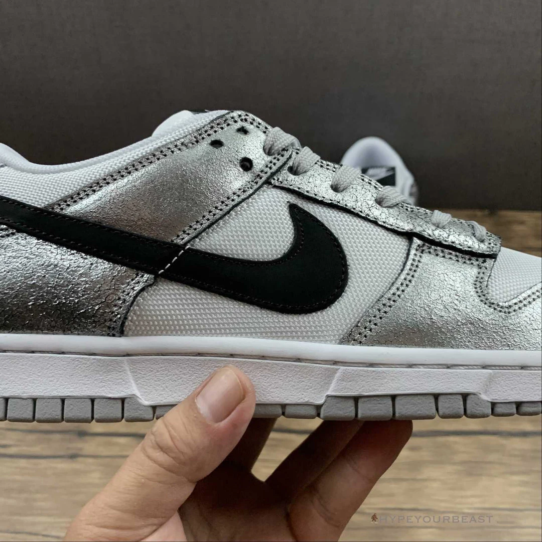 HypeYourBeast Nike Dunk Low Cracked Leather Silver 3 HypeYourBeast Nike Dunk Low Cracked Leather Silver