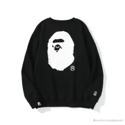 Hypeyourbeast BAPE X RUSSELL ATHLETIC Joint Pullover Long Sleeve Shirt 'BLACK'