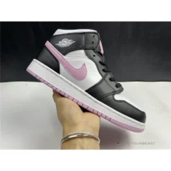 Hypeyourbeast Jordan 1 Mid White Black Light Arctic Pink