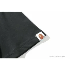 Hypeyourbeast BAPE Messy Letters Upside Down Little Ape Head Tee Shirt 'BLACK'