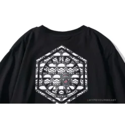 Hypeyourbeast BAPE X Star Wars Collaboration Black Warrior Tee Shirt 'BLACK'