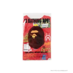 Hypeyourbeast Clothes BAPE Street Graffiti Tee Shirt 'RED' 10 Hypeyourbeast Clothes BAPE Street Graffiti Tee Shirt 'RED'
