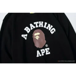 Hypeyourbeast BAPE X Bathing Ape Head Long Sleeve Shirt 'BLACK'