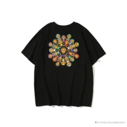 Hypeyourbeast BAPE Baby Milo Ring Colorful Kaleidoscope Tee Shirt 'BLACK' Clothes