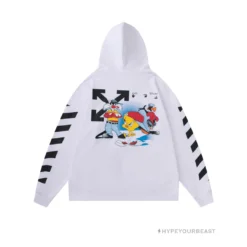 HypeYourBeast Off White Hoodie Looney - White
