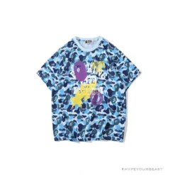 Hypeyourbeast BAPE Ape Head Star Camouflage Shading Tee Shirt 'BLUE'