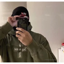 HypeYourBeast Supreme Cross Box Logo Hoodie Green
