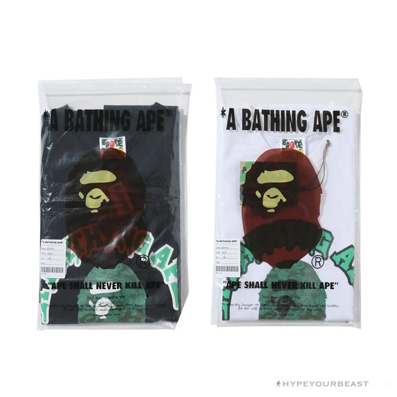 Hypeyourbeast Clothes BAPE Paint Splash Green Camouflage Tee Shirt 'BLACK' 11 Hypeyourbeast Clothes BAPE Paint Splash Green Camouflage Tee Shirt 'BLACK'