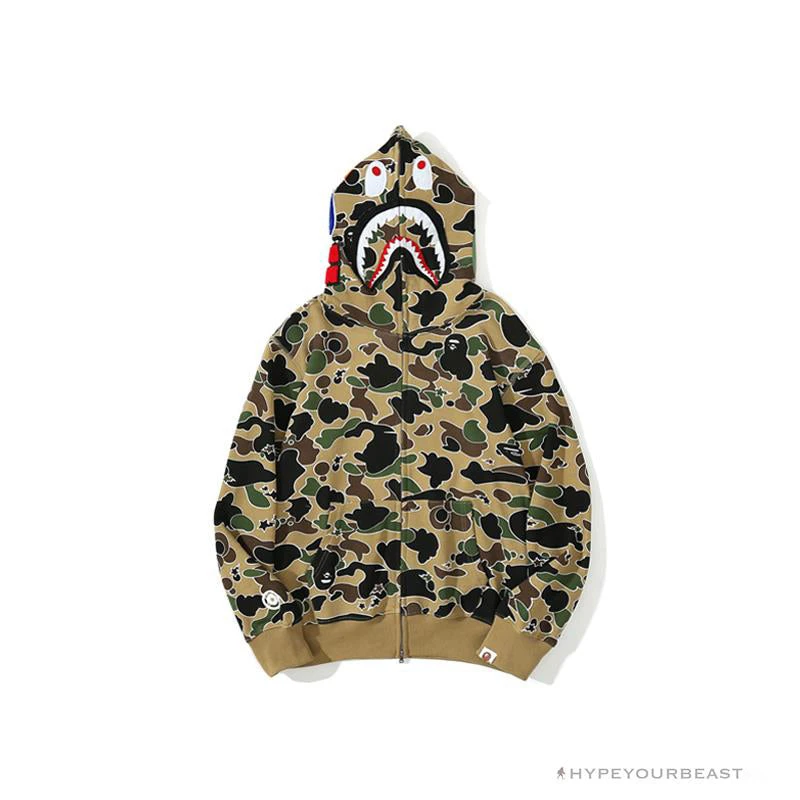 Hypeyourbeast BAPE Shark Head STA Star Camouflage Hoodie 'YELLOW' Clothes 2 Hypeyourbeast BAPE Shark Head STA Star Camouflage Hoodie 'YELLOW' Clothes