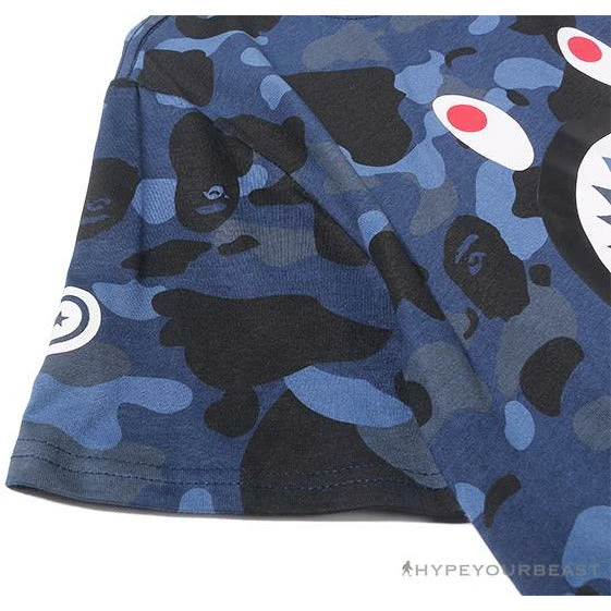 Hypeyourbeast BAPE Camouflage Shark Head Classic Cotton Short Sleeve Tee Shirt 'BLUE' Clothes 5 Hypeyourbeast BAPE Camouflage Shark Head Classic Cotton Short Sleeve Tee Shirt 'BLUE' Clothes