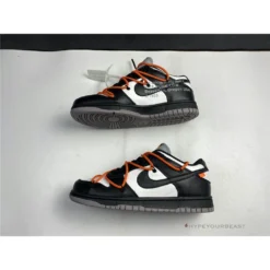 Hypeyourbeast Off White X Nike Dunk Low Black Orange Lace
