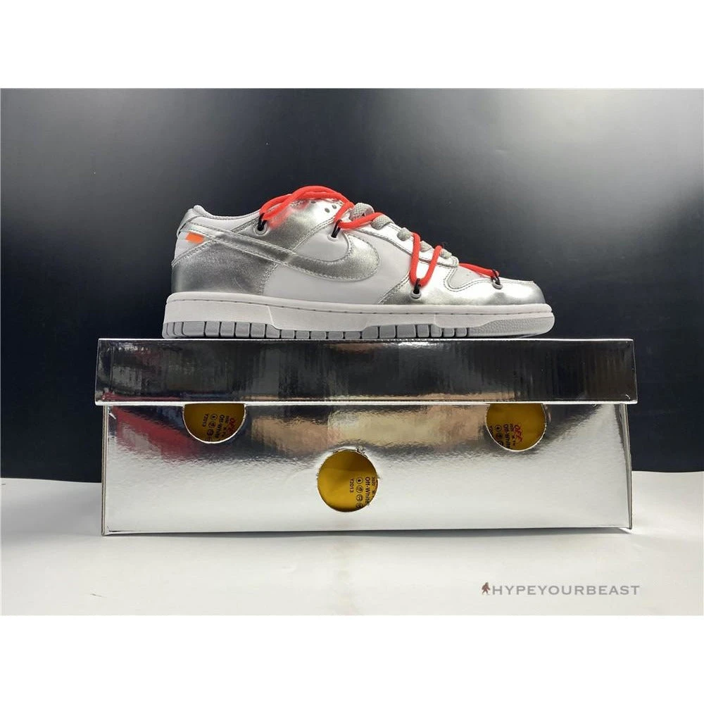 Hypeyourbeast Nike Off-White X Dunk Low 'Metallic Silver’ 1 Hypeyourbeast Nike Off-White X Dunk Low 'Metallic Silver’