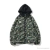 Hypeyourbeast BAPE X FCRB Joint Double Zip Camouflage Hoodie 'GREEN'