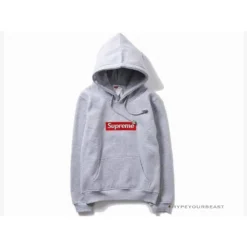 Hypeyourbeast Supreme Box Logo Hoodie Grey Red