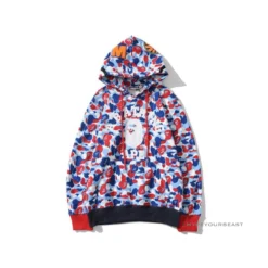 Hypeyourbeast Bape Hoodie Camo Blue Red